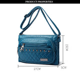 Women Bag Crossbody Messenger Vintage PU Leather Tote Sac A Main F