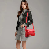 Women Bag Crossbody Messenger Vintage PU Leather Tote Sac A Main F