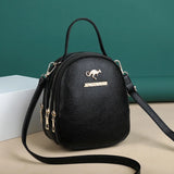 3 Layer Soft PU Leather Shoulder Bag Crossbody Messenger Clutch Purse