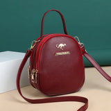3 Layer Soft PU Leather Shoulder Bag Crossbody Messenger Clutch Purse