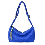 Checkered Ladies Shoulder Bag Large Capacity Casual Style
