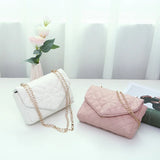 Embroidered Chain Small Bag Casual Shoulder Messenger Crossbody Bag