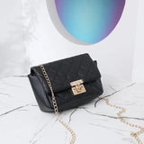 Embroidered Shoulder Crossbody Chain Square Bag
