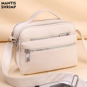 Women Crossbody Bag Messenger Handbag PU Leather Shoulder Pack