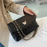 Women Crossbody Bag Soft Leather Messenger Chain Shoulder Satchel Purse