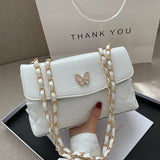 Women Crossbody Bag Soft Leather Messenger Chain Shoulder Satchel Purse