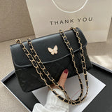 Women Crossbody Bag Soft Leather Messenger Chain Shoulder Satchel Purse