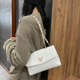 Women Crossbody Bag Soft Leather Messenger Chain Shoulder Satchel Purse