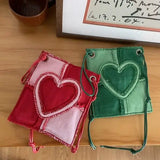 Sweet Heart Square Shoulder Bag Crossbody Mini Bag