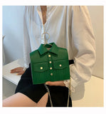 Women Bag PU Flap Shoulder Bag Chains Clothes Shaped Crossbody Bags Funny Purse