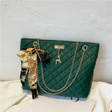 Embroidered Chain Bag Large-capacity Messenger Tote Bag