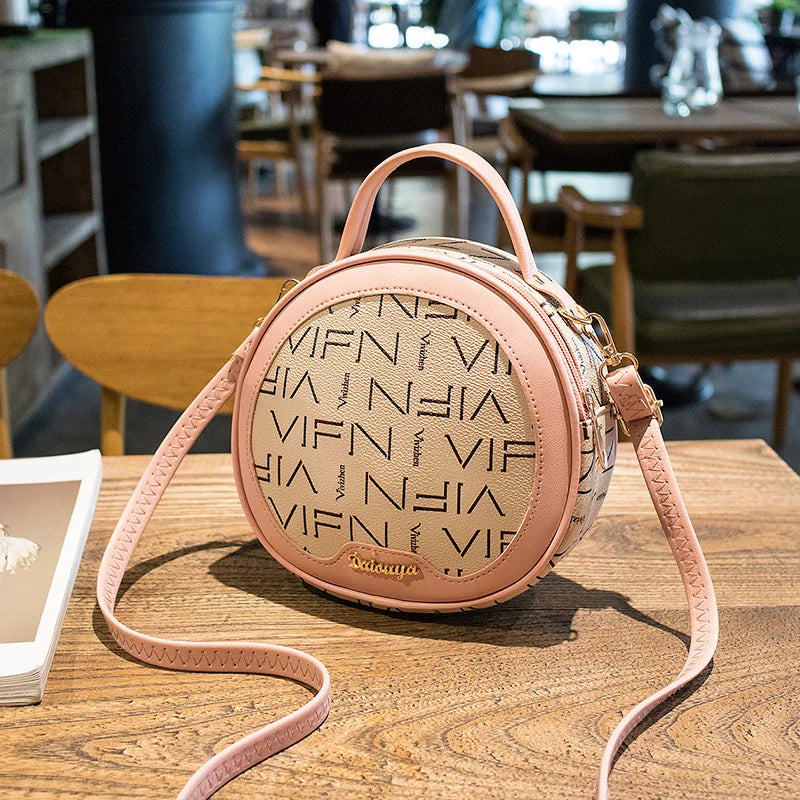 Women Mini Round Crossbody Bag Small Side Purse