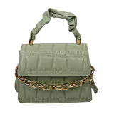 Women Chain Crossbody Bag PU Leather Messenger Clutch Bag