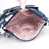 Nylon Women Shoulder Bag Floral Pattern Messenger Bag Casual Travel Pack