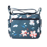 Nylon Women Shoulder Bag Floral Pattern Messenger Bag Casual Travel Pack