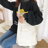 Canvas Messenger Bag College Shoulder Bag Girls School Class Bag