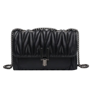 Women Chain Messenger Bag PU Leather Small Crossbody Bag