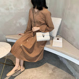 Women Chain Messenger Bag PU Leather Small Crossbody Bag
