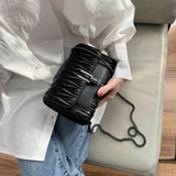 Women Chain Messenger Bag PU Leather Small Crossbody Bag