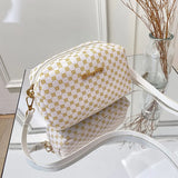 Women Crossbody Bag Small Square PU Leather Casual Shoulder Bag