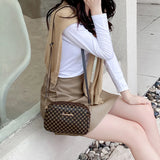 Women Crossbody Bag Small Square PU Leather Casual Shoulder Bag