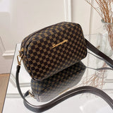 Women Crossbody Bag Small Square PU Leather Casual Shoulder Bag
