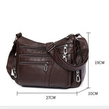 Women Middle-aged Mother Bag Multi-pocket Vintage Shoulder Handbag