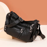 Women Middle-aged Mother Bag Multi-pocket Vintage Shoulder Handbag