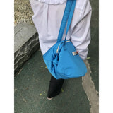 Women Nylon Bucket Shoulder Bag Purses Handbags Red Tote Bag