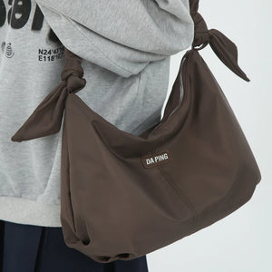 Nylon Bucket Shoulder Bag Tote Bag
