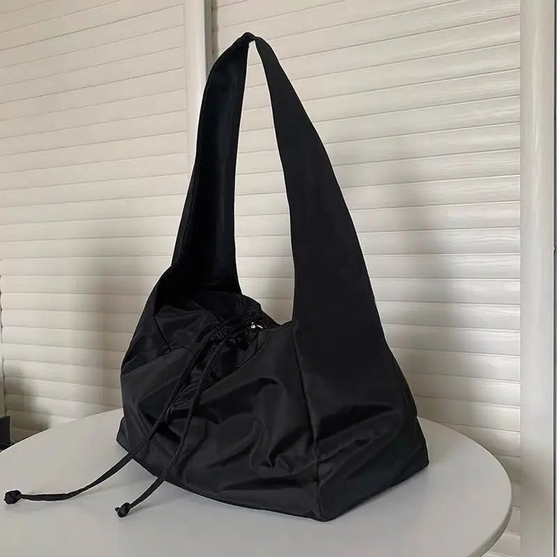 Nylon Bucket Shoulder Bag Tote Purse