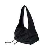 Nylon Bucket Shoulder Bag Soft Tote Bag