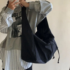 Nylon Bucket Shoulder Bag Purse Tote Bag