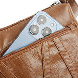 Women Vintage Crossbody Shoulder Bag PU Leather Messenger Daily HandBags