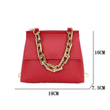 Western Style Small Bag with Golden Chain Shoulder