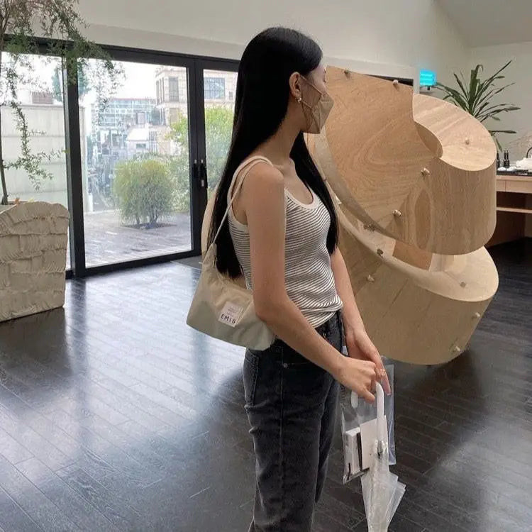 Nylon Shoulder Purse Canvas Small Shoulder Bag Clutch Women Handbags