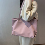 Nylon Tote Bag Large Capacity Soft Handbag Shoulder Satchel Side Shopping Bag