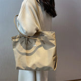 Nylon Tote Bag Large Capacity Soft Handbag Shoulder Satchel Side Shopping Bag