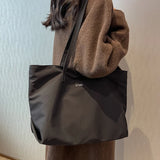 Nylon Tote Bag Large Capacity Soft Handbag Shoulder Satchel Side Shopping Bag