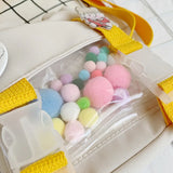 Nylon Cloth Bucket Bag Girls Shoulder Messenger Crossbody Mobile Phone Bag