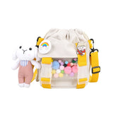 Nylon Cloth Bucket Bag Girls Shoulder Messenger Crossbody Mobile Phone Bag