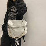 Nylon Square Casual Shoulder Bag Handbag Crossbody Unisex Dark Style