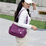 Waterproof Nylon Messenger Bag for Women Crossbody Shoulder Travel Handbags