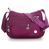 Waterproof Nylon Messenger Bag for Women Crossbody Shoulder Travel Handbags