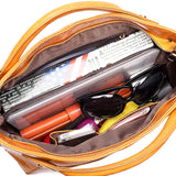 Women Bag Oil Wax Leather Handbags High Shoulder Bags Retro Ladies Handbags