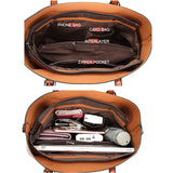 Oil Wax Leather Women's Handbag with Purse Pocket