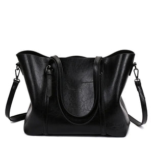 Women's Leather Handbag with Multiple Pockets