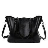 Women's Leather Handbag with Multiple Pockets