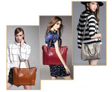 Oil Wax Leather Women's Handbag with Purse Pocket