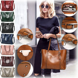 Women's Leather Handbag with Multiple Pockets